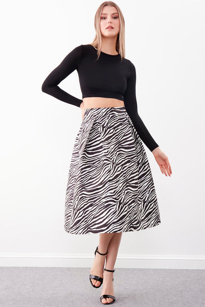 ZEBRA PATTERN SKIRT