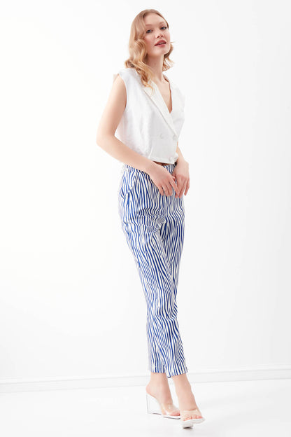 ZEBRA PATTERN TROUSERS