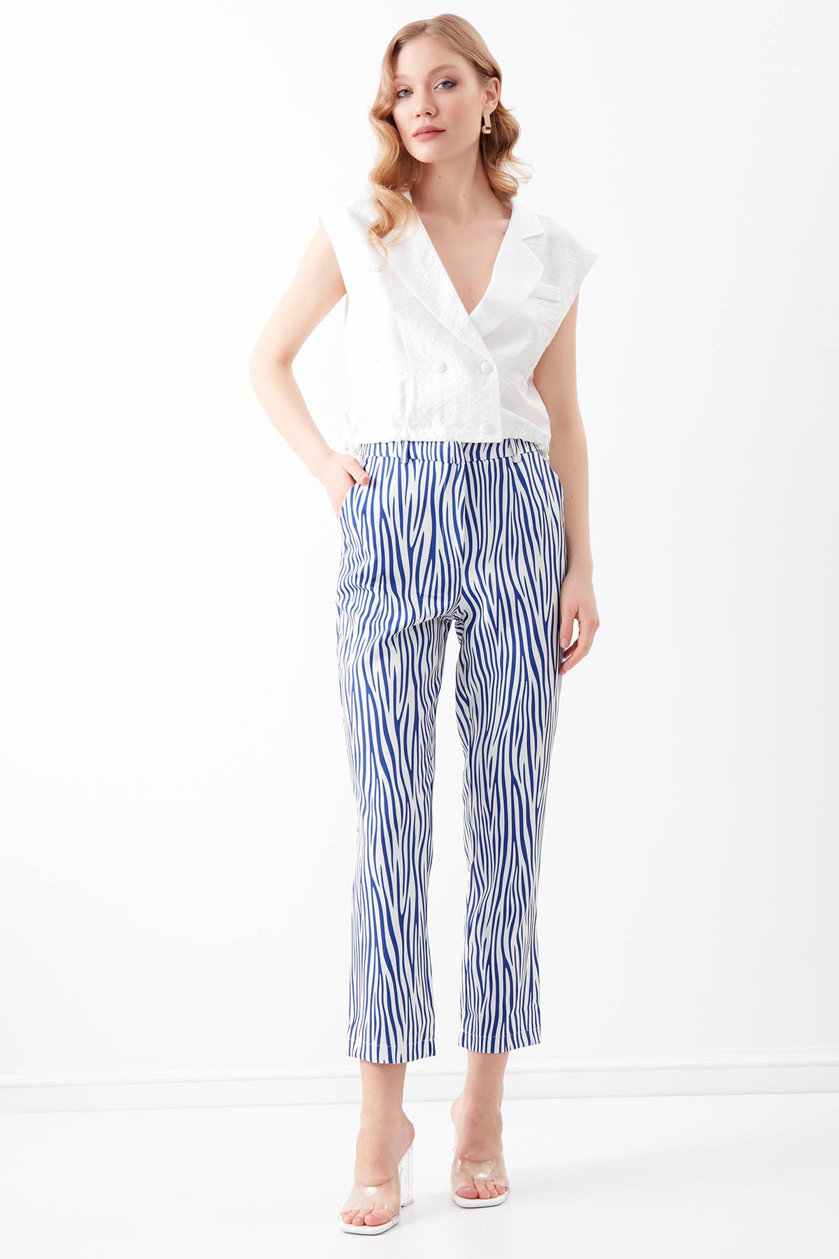 ZEBRA PATTERN TROUSERS