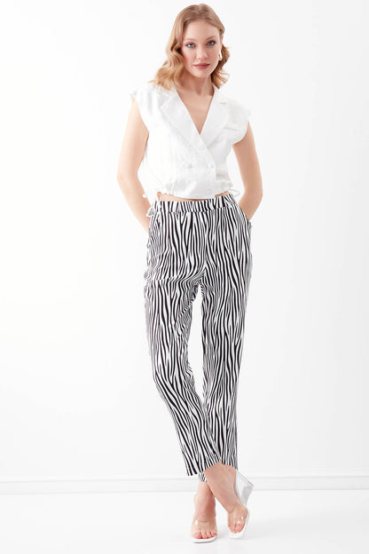 ZEBRA PATTERN TROUSERS