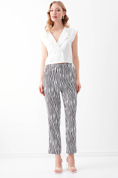 ZEBRA PATTERN TROUSERS