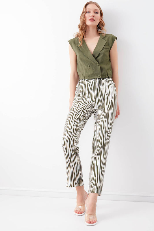 ZEBRA PATTERN TROUSERS