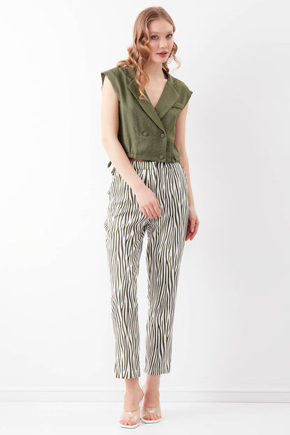 ZEBRA PATTERN TROUSERS