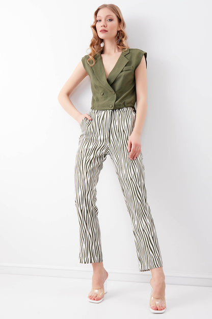 ZEBRA PATTERN TROUSERS