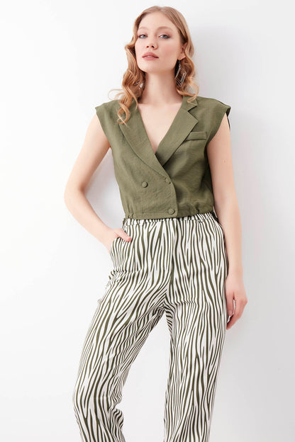 ZEBRA PATTERN TROUSERS