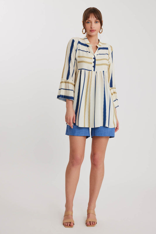 BLOUSE WITH ZIGZAG PATTERN