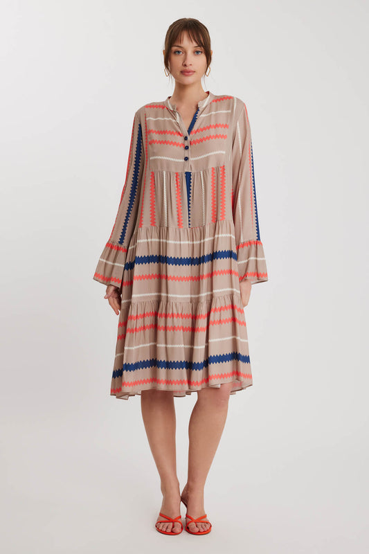 ZIGZAG DRESS LONG SLEEVE