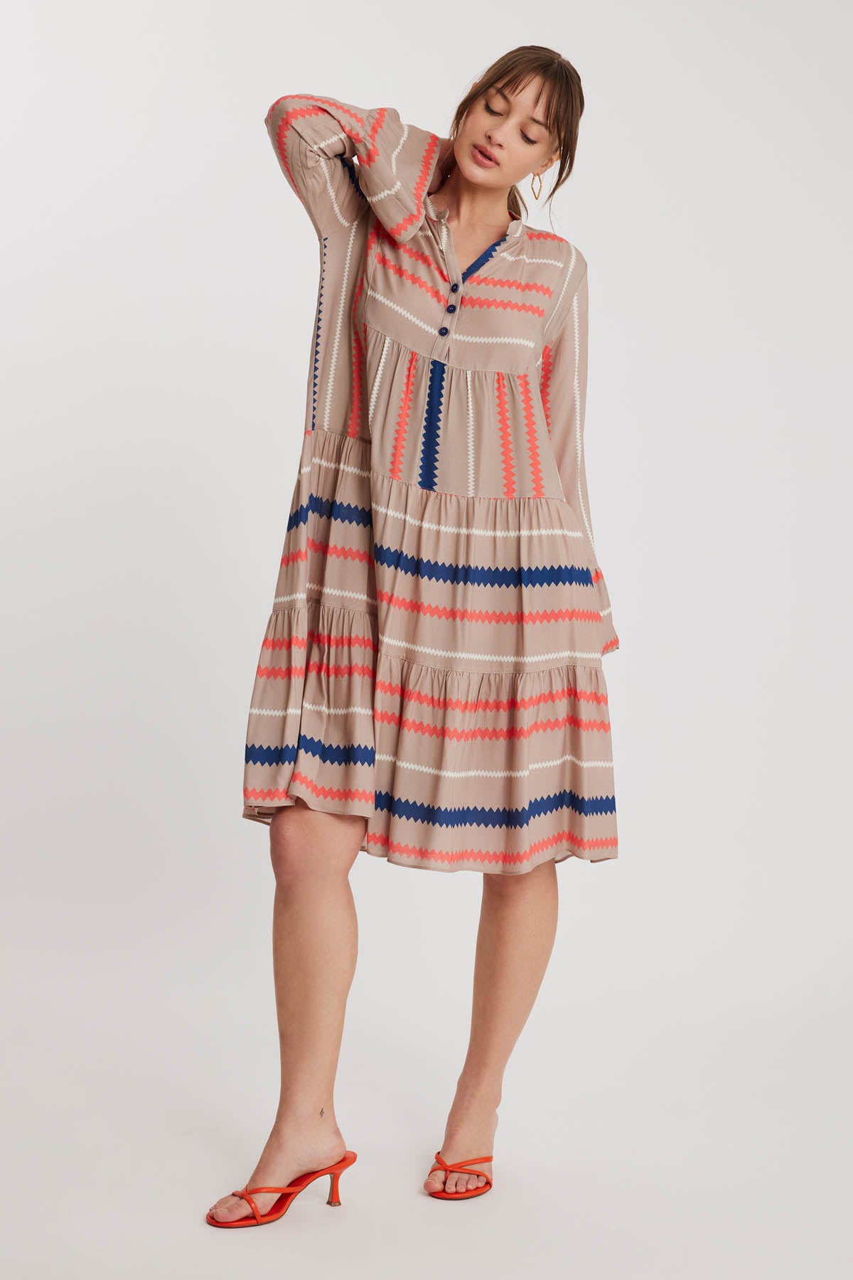 ZIGZAG DRESS LONG SLEEVE