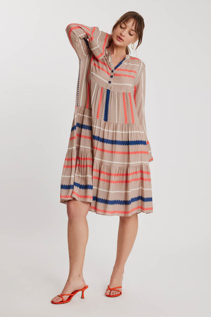 ZIGZAG DRESS LONG SLEEVE