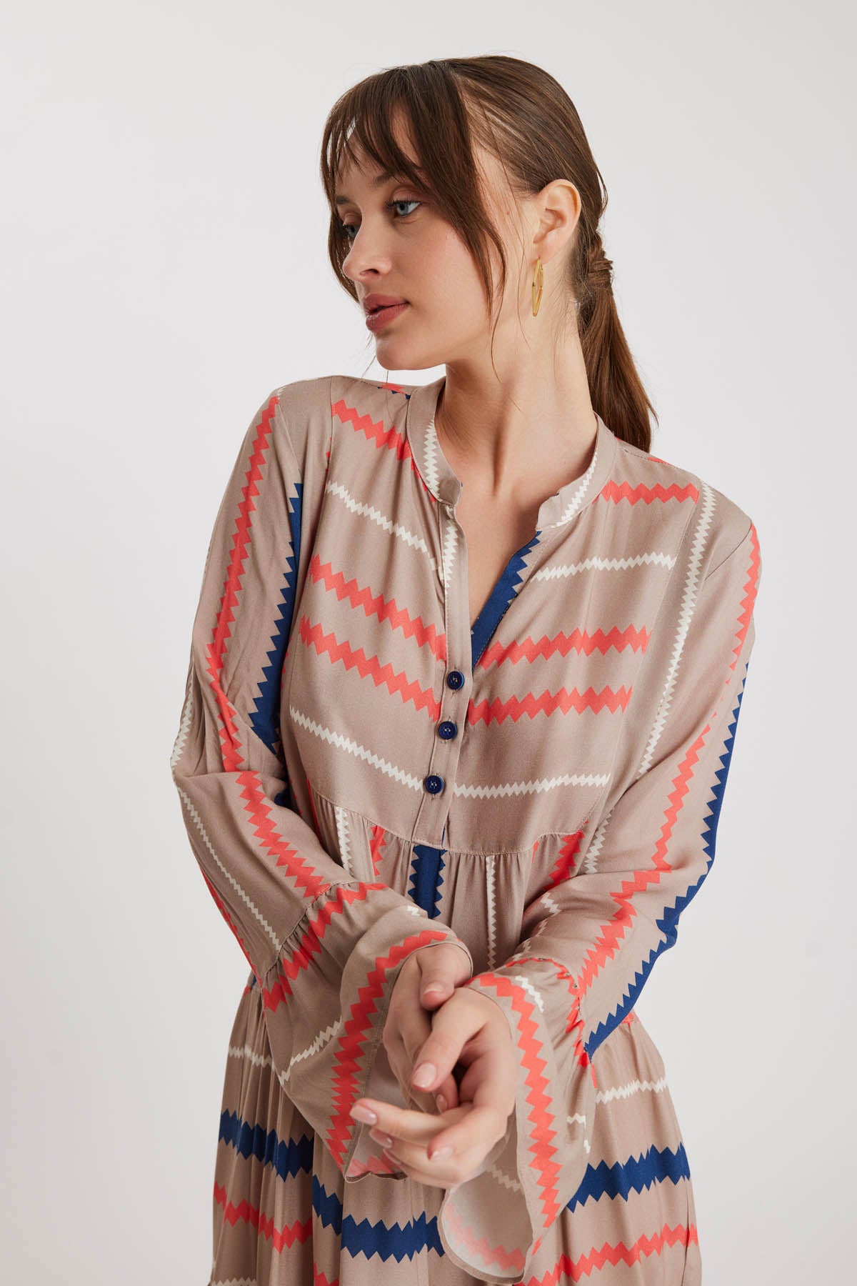 ZIGZAG DRESS LONG SLEEVE
