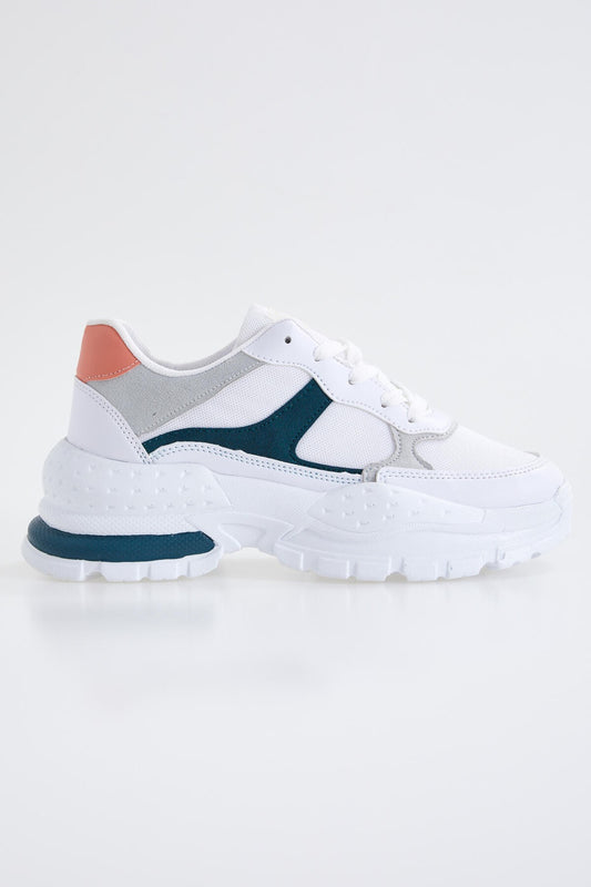 Emerald Laced High Sole Daily Women's Sneakers - 89077